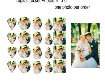 Custom Digital Photo Print  Multiple Shapes And Sizes  Digital Locket Photo Print Locket Photo Prints,Locket Photo Print
