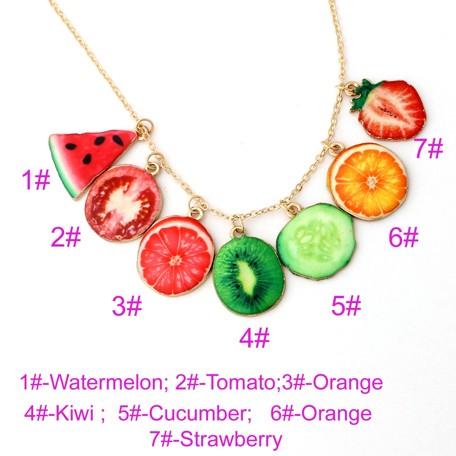 Fruit Necklace Kiwi Pendant Necklace Kiwi Necklace Kiwi Etsy Israel