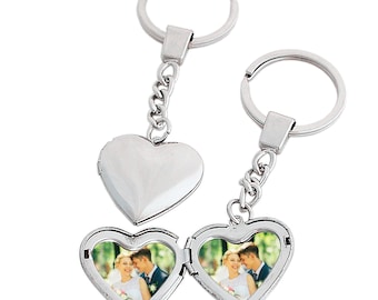 Customized Locket With Photo Keychain, Personalized Photo Heart Locket Keychain Picture Locket Locket Keychain,Locket Keychain With Photo