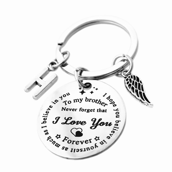 Porte-clés Gravé 'FRÈRE' - Idée Cadeau Originale Pour Frère, Grand Frère, Anniversaire, Noël, Fête Des Pères - 5