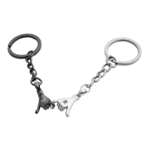 Set of 2 Pinky Promise Matching Couple keychains keychain for Best Friend  BFF keychain keychain for Women Men Girls Boys