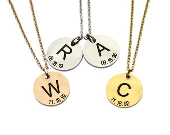 Personalized Initial letter Necklace   Heart Necklace Gift for Mom,  Sister gift, dainty necklace,  Valentines Gift Christmas Gift
