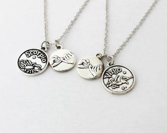 2PCS / set Pinky Promise Collar / Mejores Amigos Collar Zodiac amistad, Zodiac bff, Mejor amigo