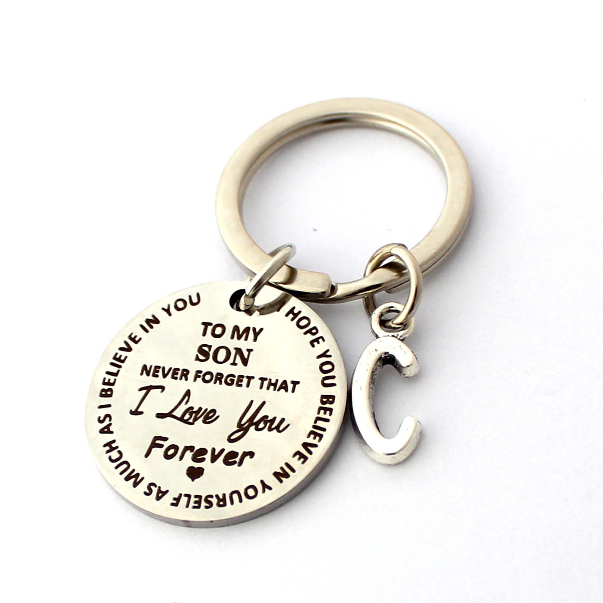 Inspirational Keychain For Son Or Daughter | Never Forget I Love You Forever Keychain From Mom Dad | Gift For Kids - View #4