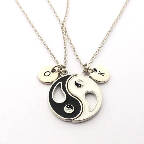 2 piece yin yang necklace deals