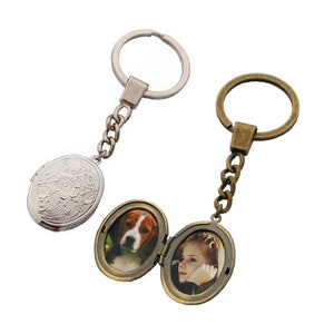 Personalized Photo Locket Keychain Customized Locket With Photos,Mothers day gift,Christmas Gift,Family Keychain