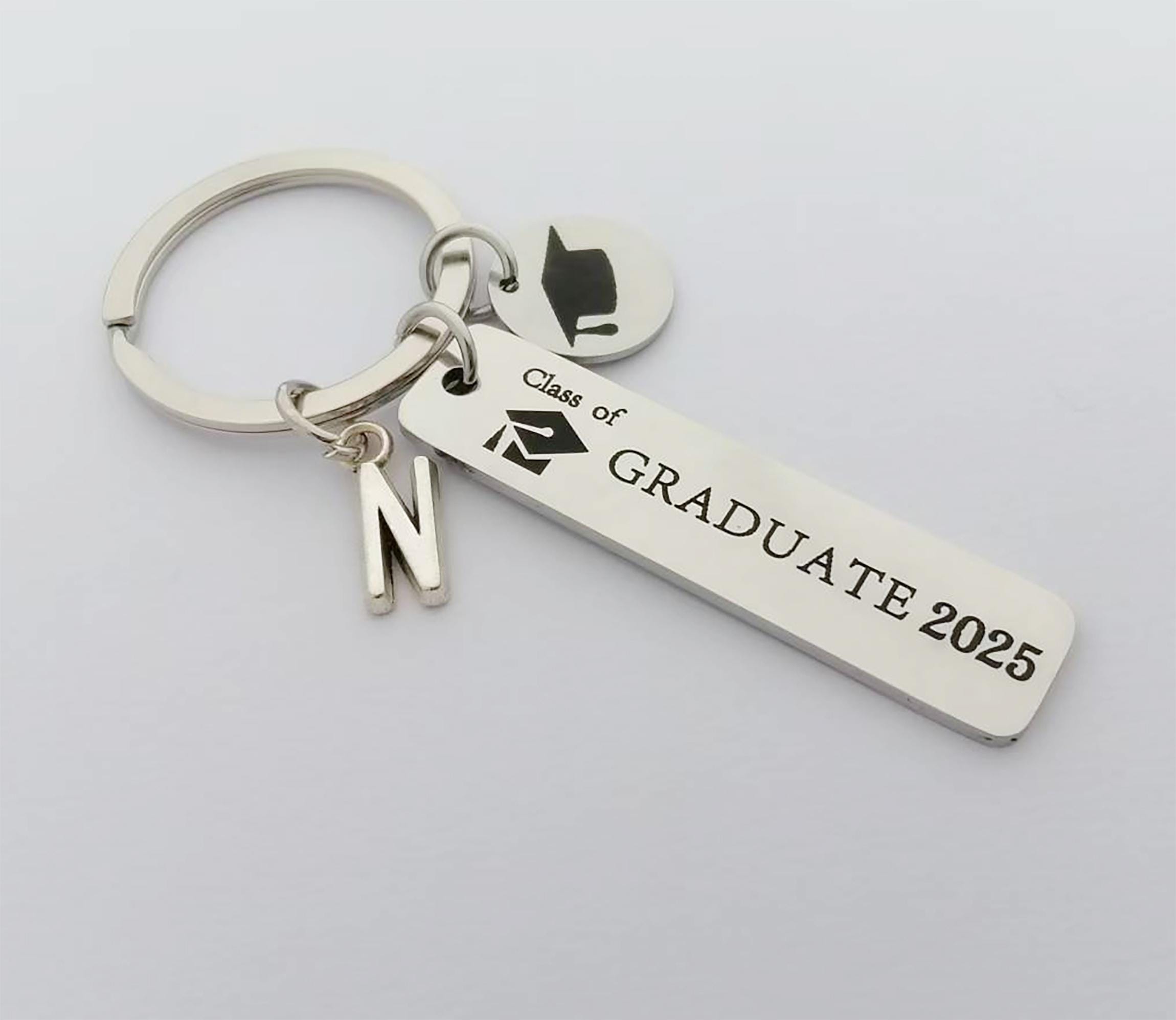 Class Of 2025 Graduation Keychain - Stainless Steel Inspirational Gift For Graduates - Custom Design