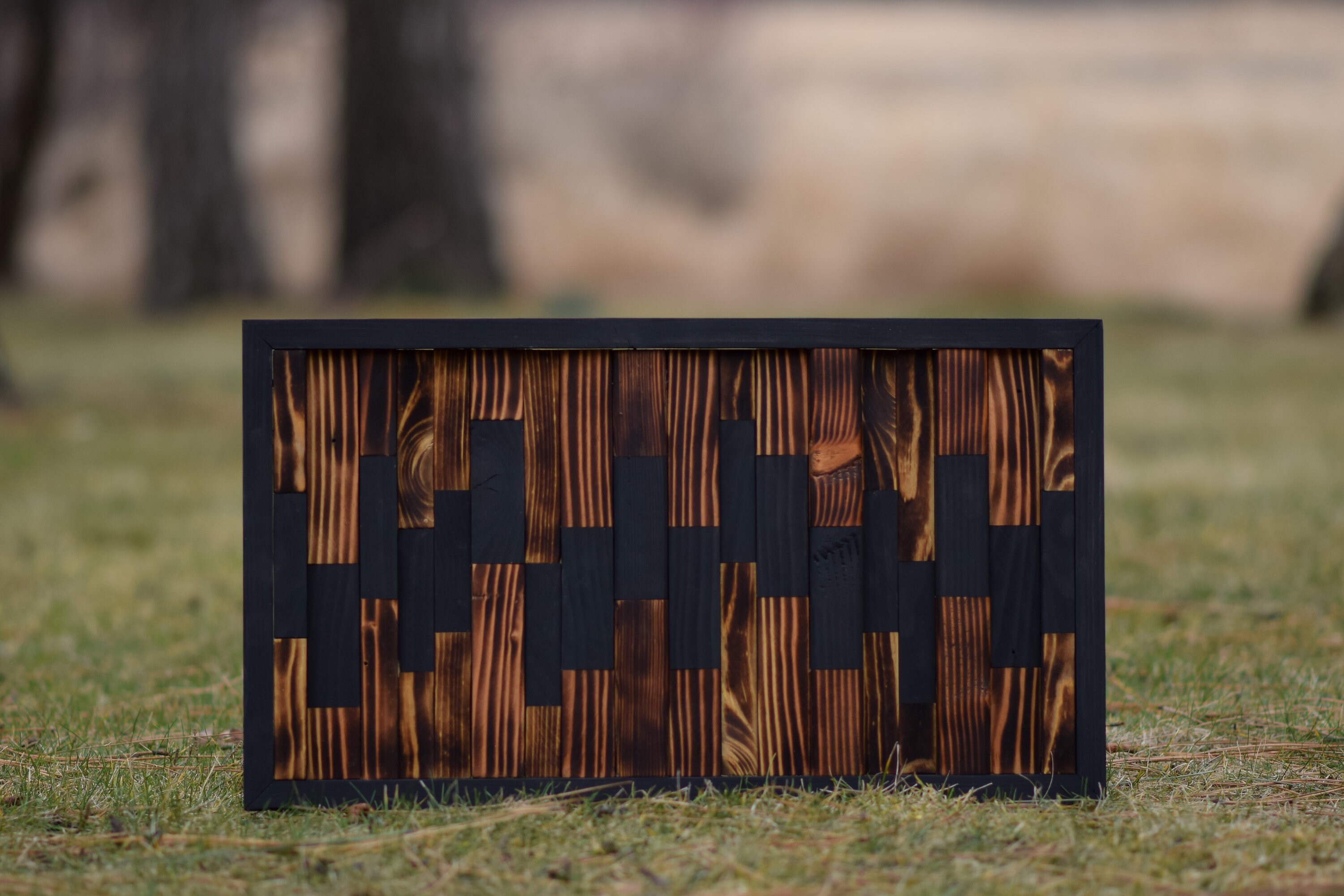 Burnt Wood Art handmade reclaimed wood wall art from the Etsy