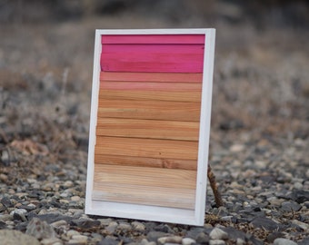 Altholz Kunstwerk - Moderne geometrische Holzarbeit - Wand Kunst - Konzept Kunst - ""Rosa"", handgemacht aus dem pazifischen Nordwesten, DIY."