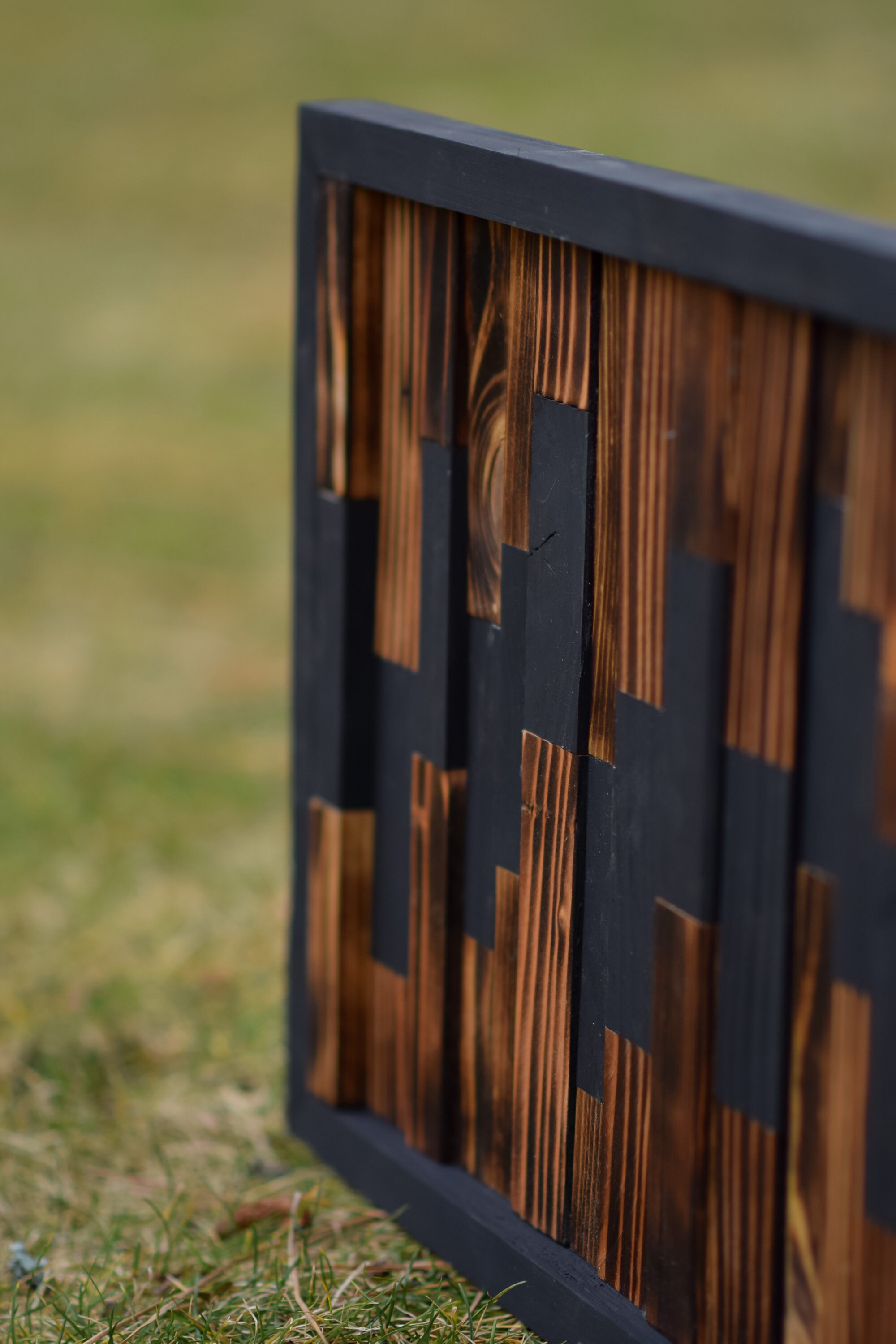 Burnt Wood Art handmade reclaimed wood wall art from the Etsy