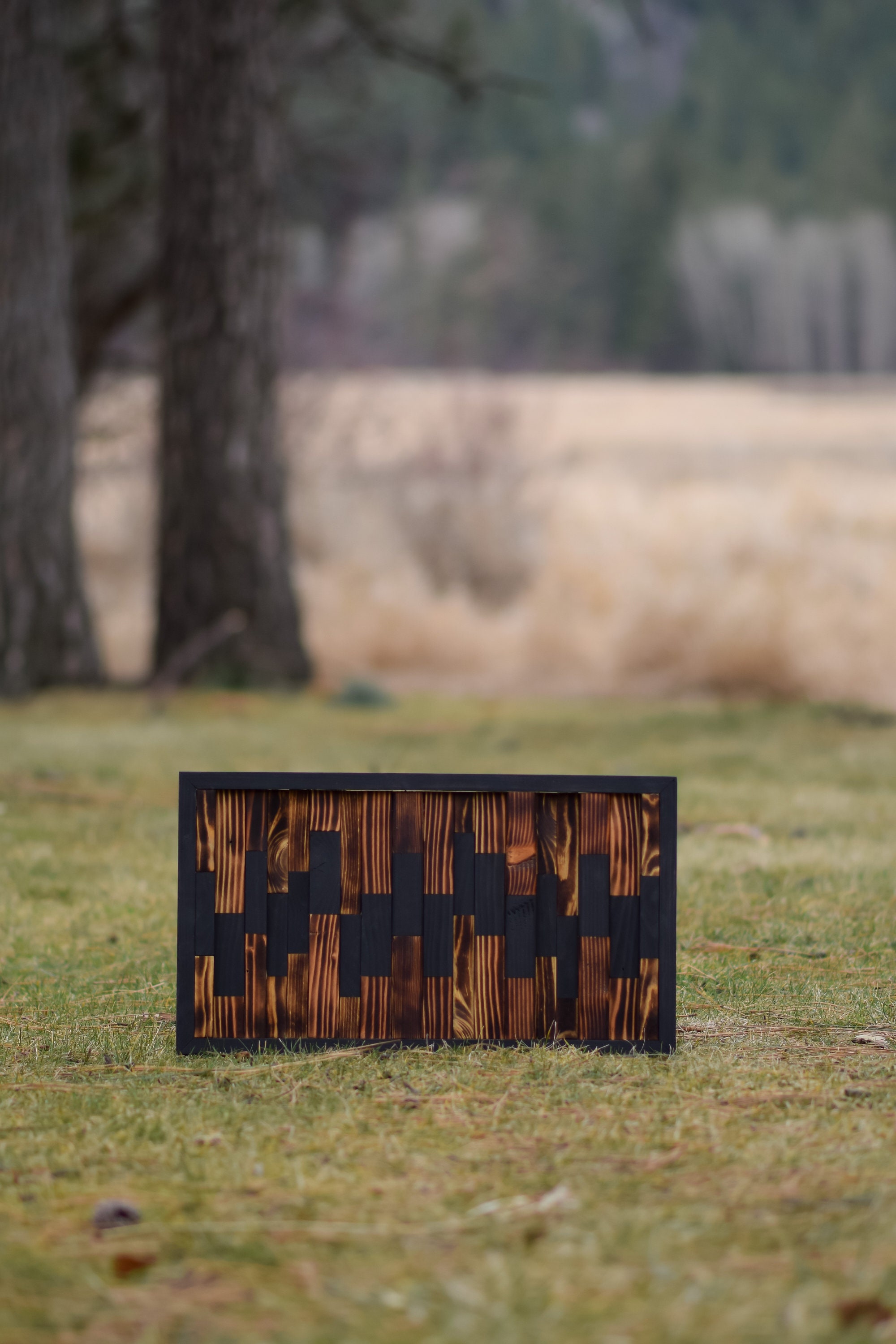 Burnt Wood Art handmade reclaimed wood wall art from the Etsy
