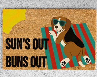 Custom Doormat of Beagle Hunting Dog Gift for Dog Lover Gift Housewarming, New Home Gift Home Decor for Porch Decor for Patio, Wedding Gift