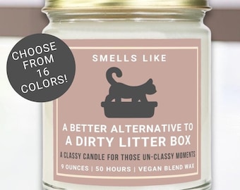 Funny Cat Smells Like Candle Gag Gift for Cat Owners, Vegan Non-Toxic Scented Candle Gift for Cat Lovers, Unique Gifts for Cat Dad or Mom