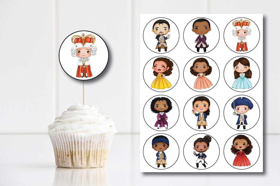 PRINTABLE Hamilton Cupcake Toppers Hamilton Birthday Party Etsy
