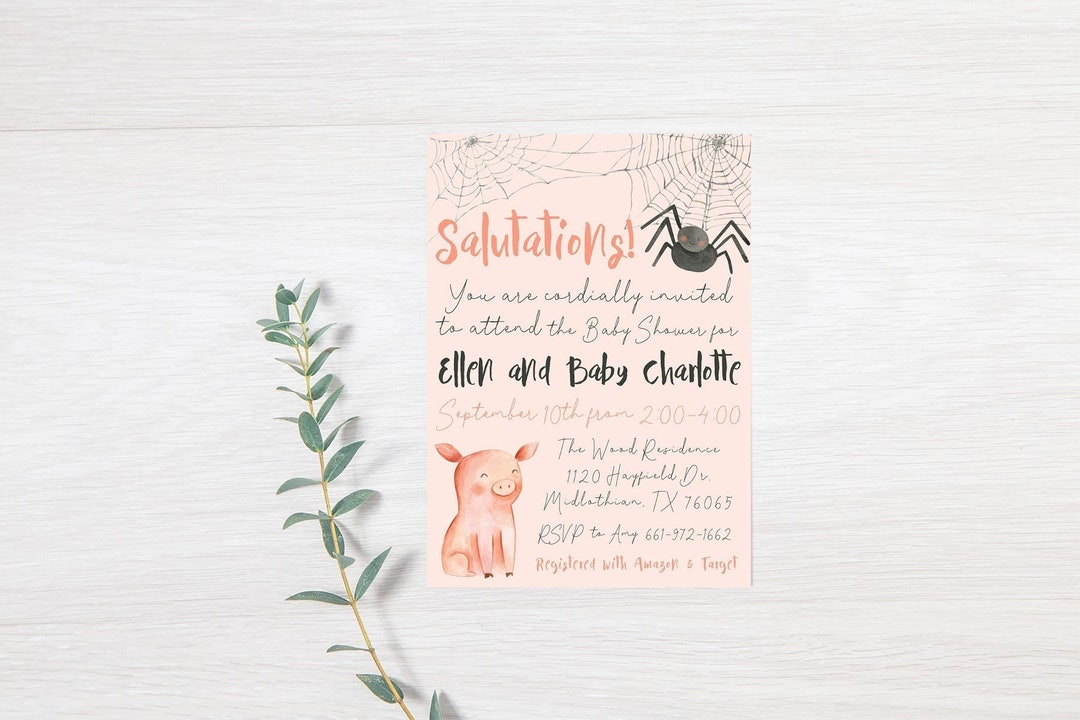 Charlotte's  Baby Shower Invitation Charlotte Etsy