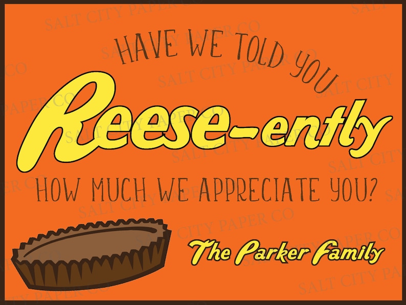 PRINTABLE Teacher Appreciation Tag Reese's Thank You Tag - Etsy
