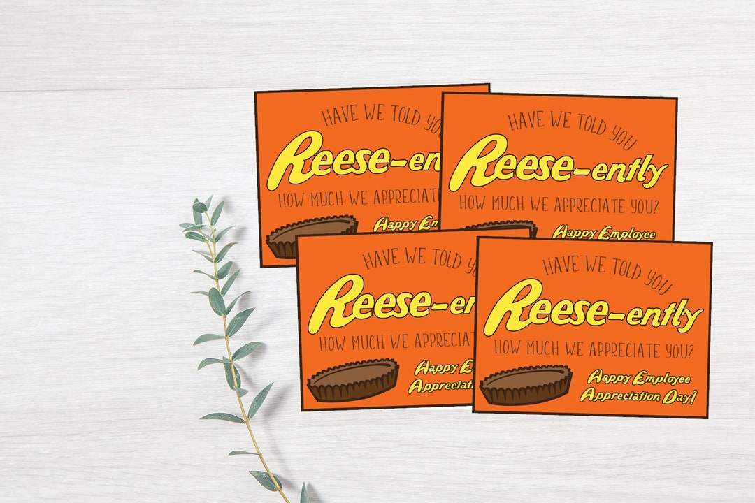 PRINTABLE Employee Appreciation Gift Tag Reese's Thank - Etsy