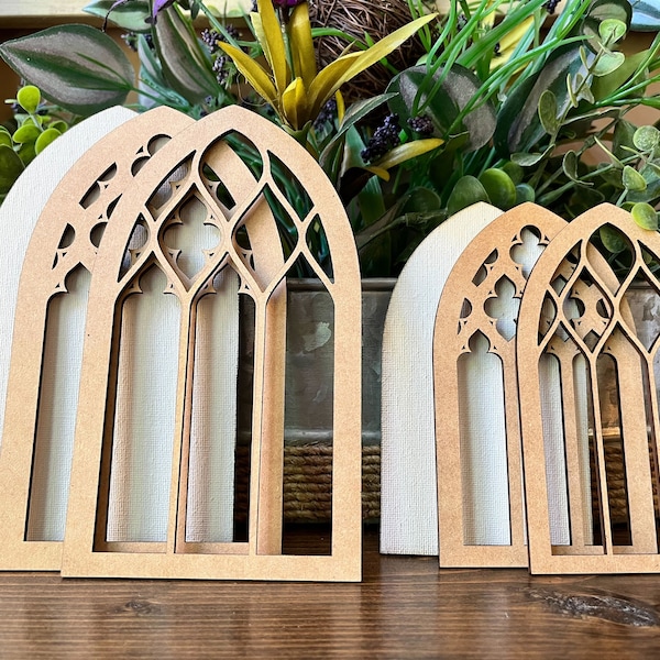 Miniature Gothic Cathedral Window Paint Kit, Gothic Church Medieval Window Frame Paint Kit, DIY DND Catheral Window Paint Canvas