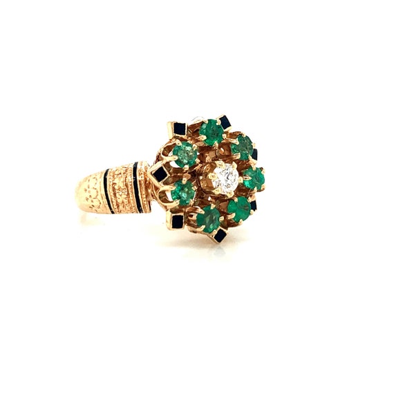 Genuine Emerald and Diamond Ring