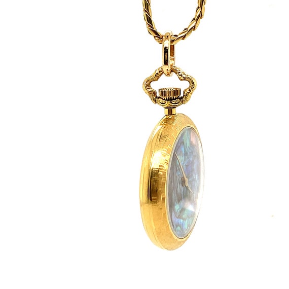Concord 18K gold and mother-of-pearl open face ke… - image 3