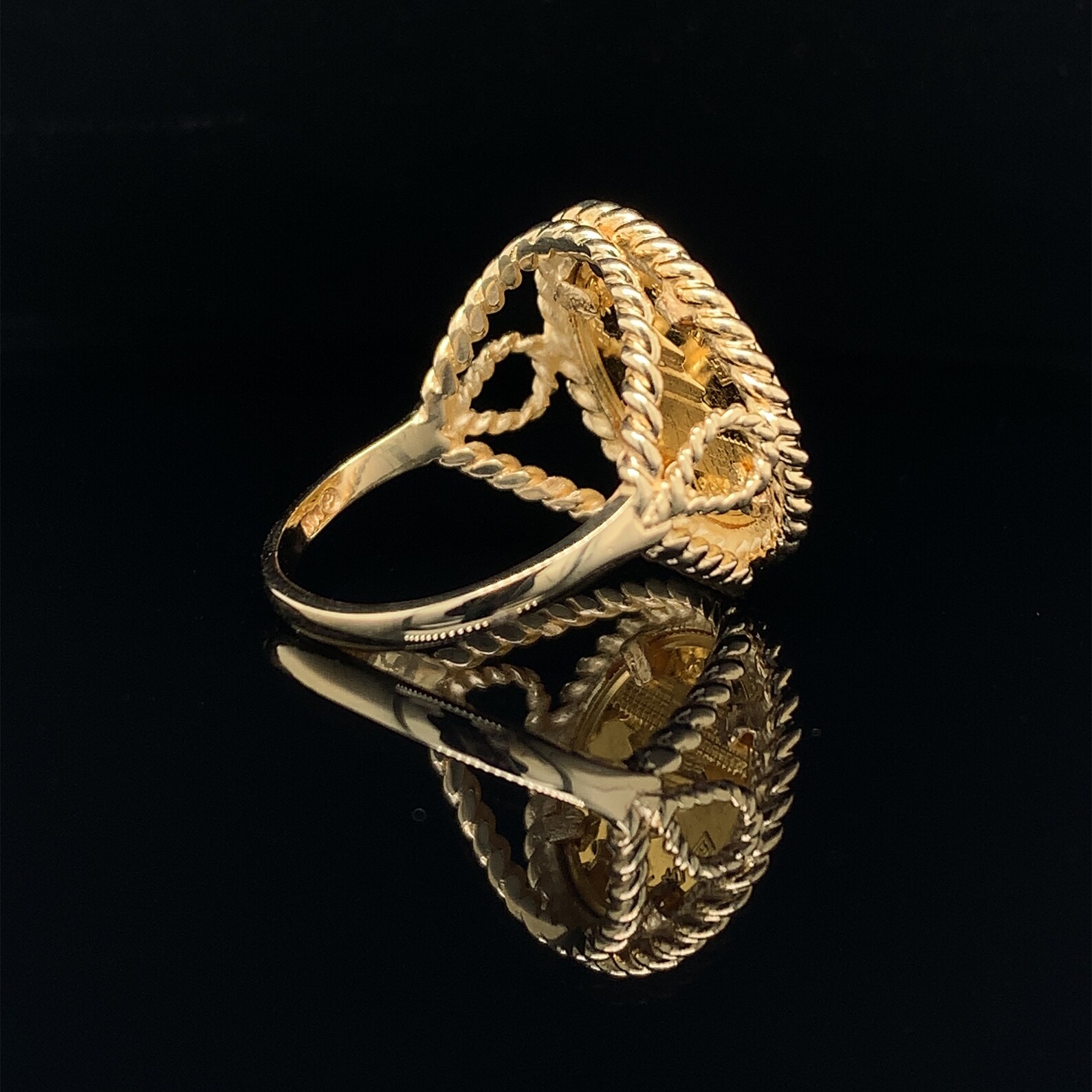 1/20th Oz Gold Panda Coin Ring Etsy