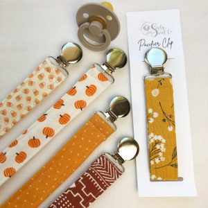 Thanksgiving Pacifiers Fall Pacifier Clip, Halloween Pacifier Holder, Paci Holder, Dummy Clip ...