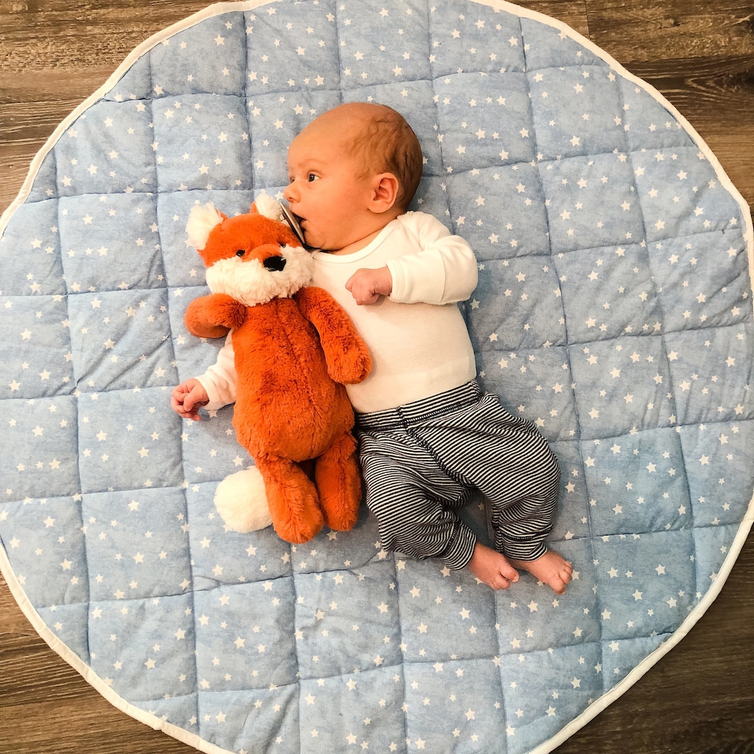 Baby Play Mat Star Baby Blanket Tummy Time Blanket Newborn Etsy