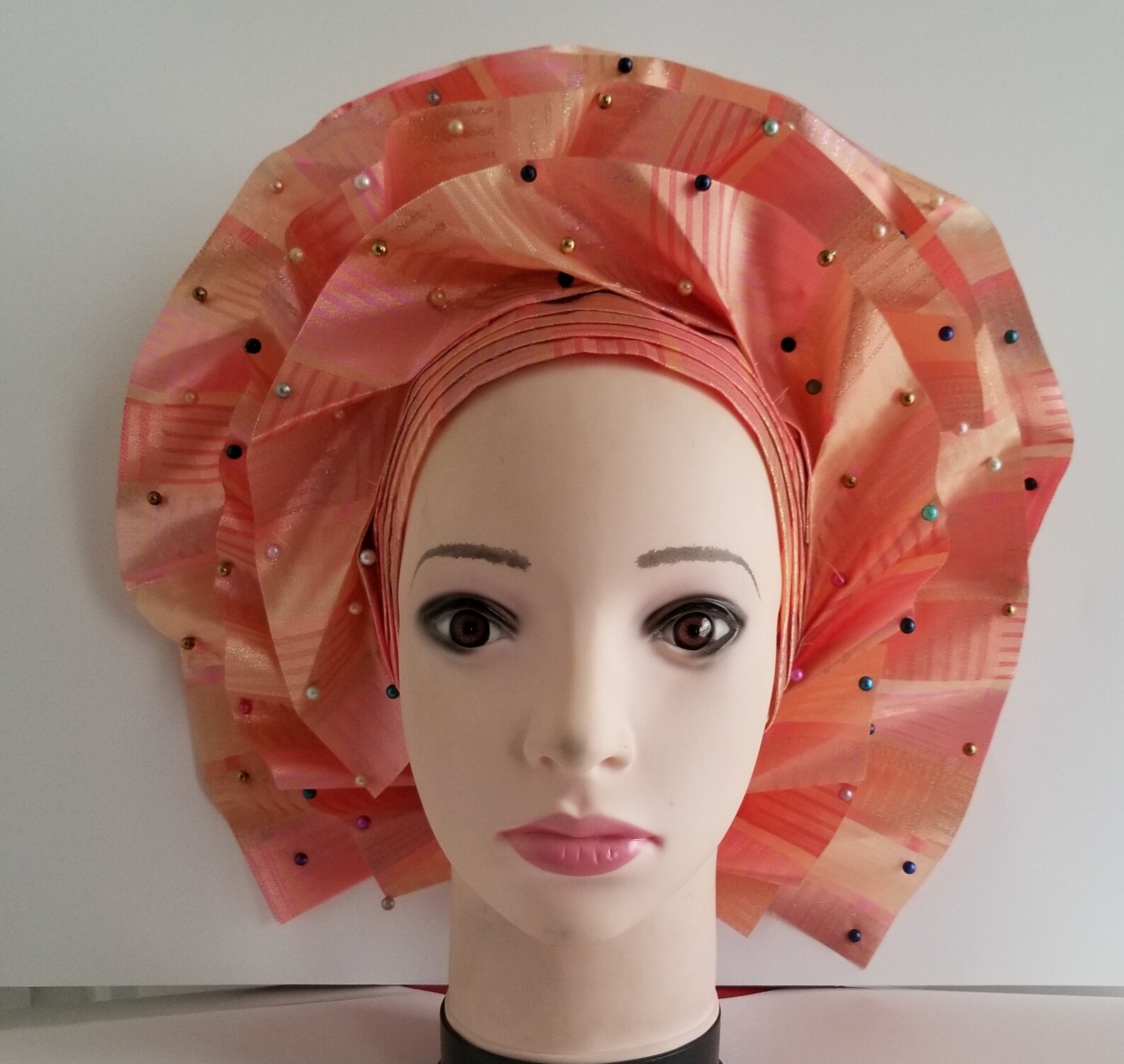 Auto Gele Head Wrap/ Wedding Headtie/ Wedding Head Wrap/bridal Auto
