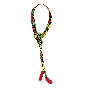 Yellow Strand Ankara Necklace