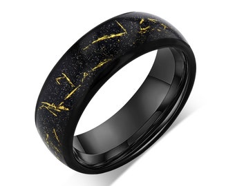 meteorite wedding band