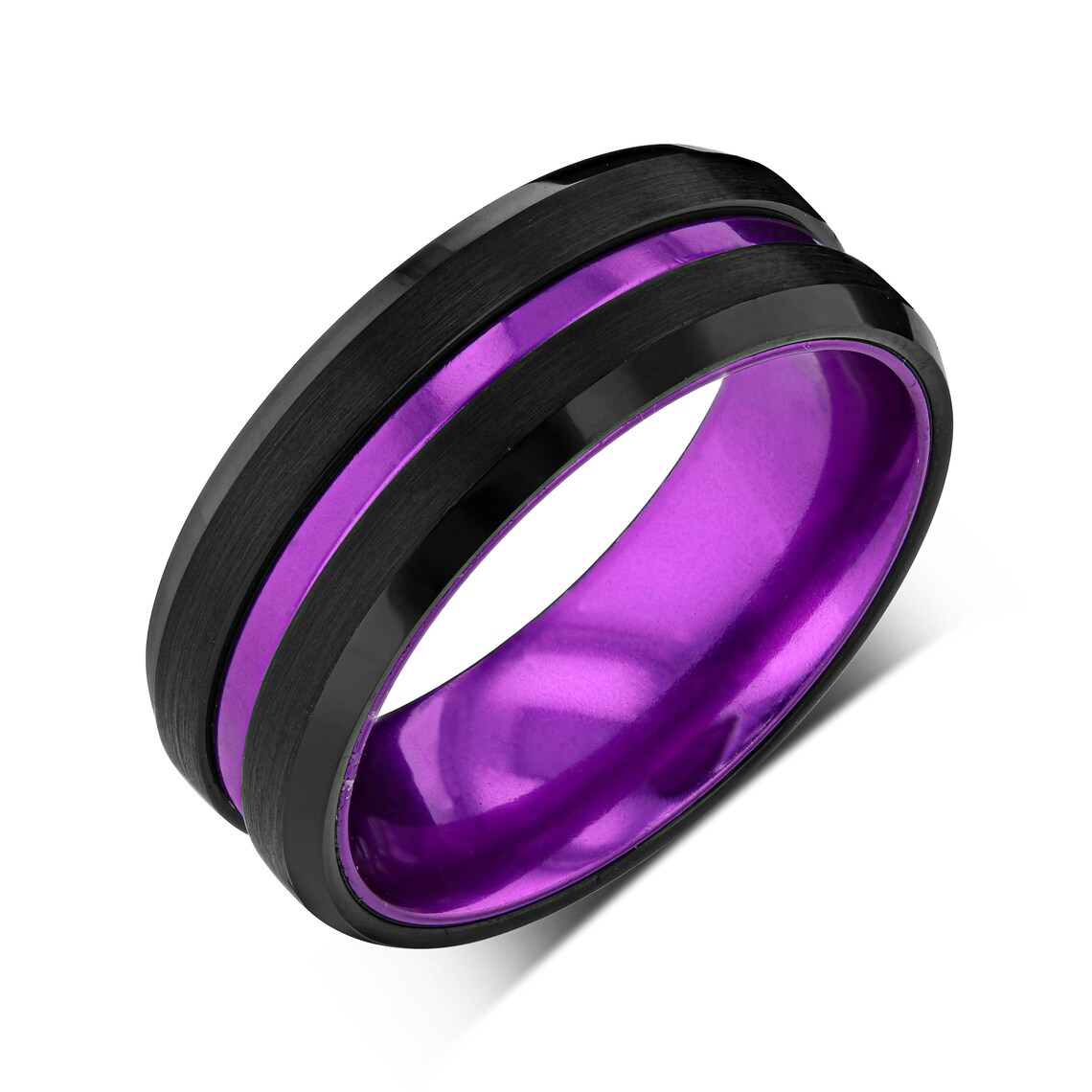 Tungsten Ring Tungsten Wedding Band Men Tungsten Wedding Etsy