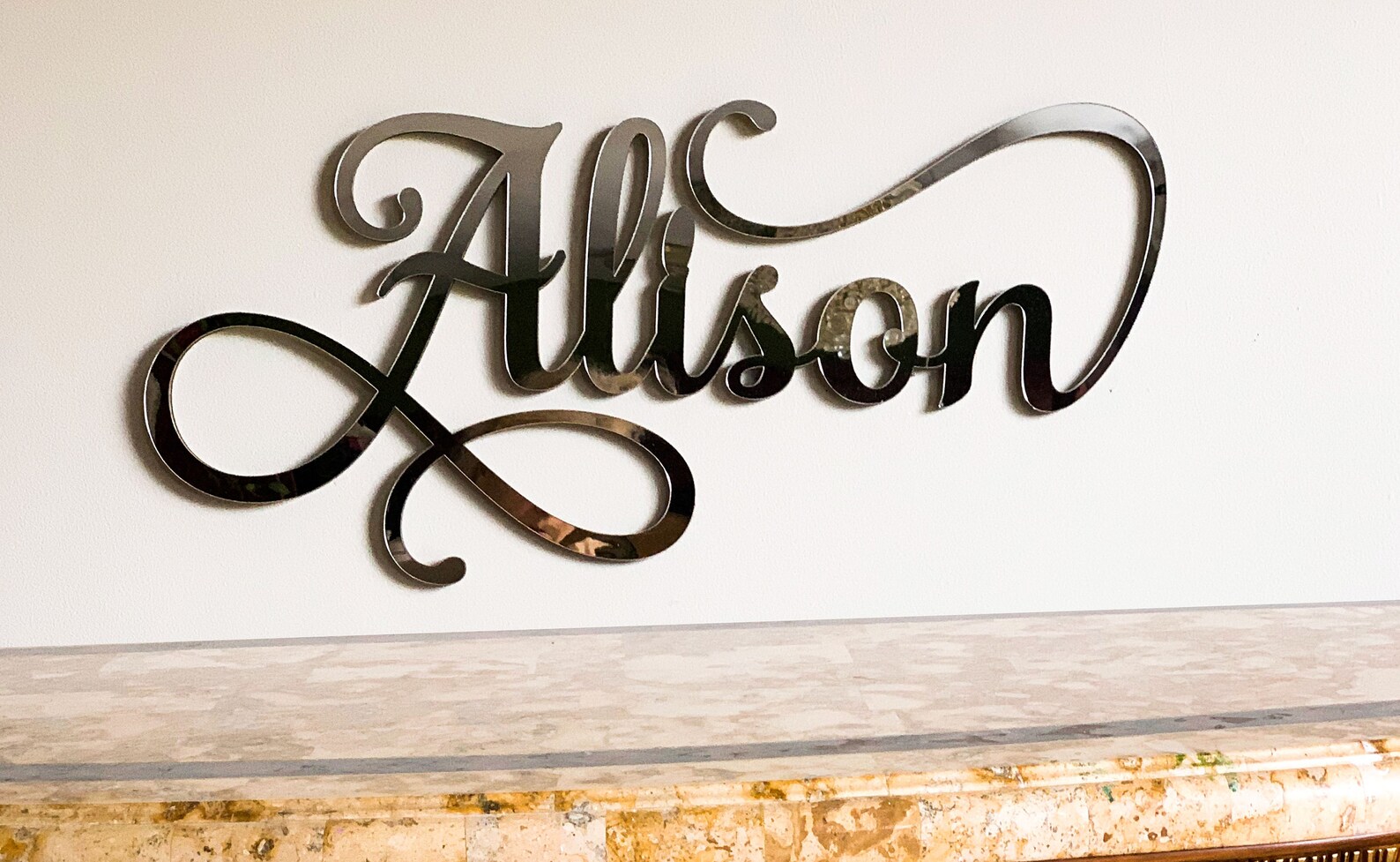 Personalized Name Wedding Décor Mirror Acrylic Custom Name Etsy