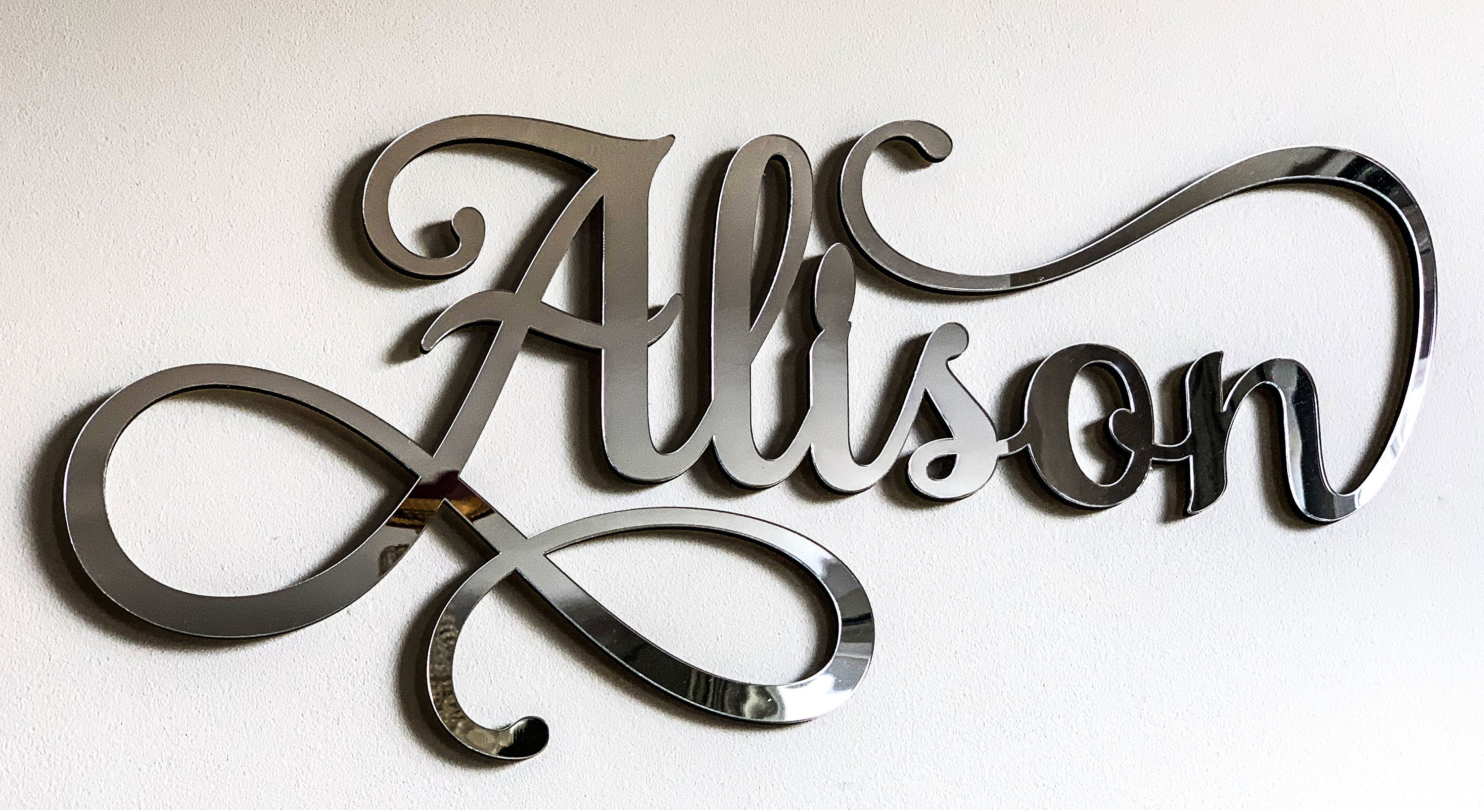 Personalized Name Wedding Décor Mirror Acrylic Custom Name Etsy