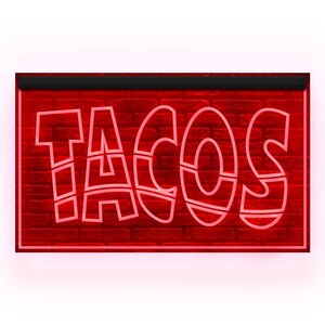 110038 OPEN Mexican Tacos Shop Restaurant Store Cafe Decor Display LED Light Neon Sign
