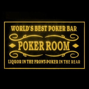 230092 Wolrd' s Best Poker Bar salle de jeu de Casino carte décor à la maison homme grotte magasin ouvert affichage lumière LED enseigne au néon