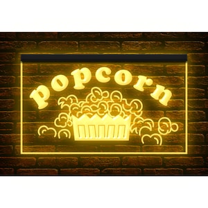 110053 Popcorn Shop Cafe Store Open Decor Display Insegna al neon con luce a LED