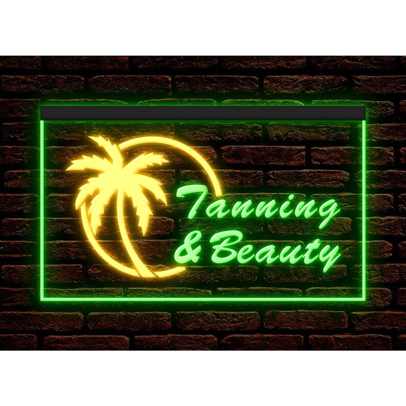 Tanning & Beauty Salon LED Neon Sign Display Light Dual Colors - Etsy