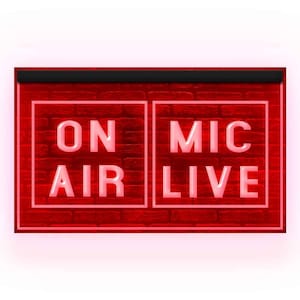 140131 On Air Mic Live Studio Audio Radio Room Recording Decor Display LED Light Neon Sign