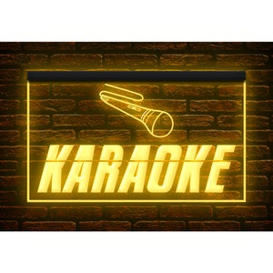 140004 Karaoke Box Lounge Club Bar Microfono Decor Display Insegna al neon con luce a LED