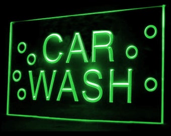 190041 Car Wash Shop Service Center Decor Display LED Light Neon Sign