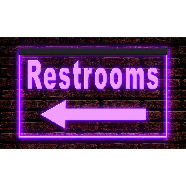 120157 Restrooms Washroom Toilet For Restaurant Cafe Shop Bar Pub Decor Display LED Light Neon Sign