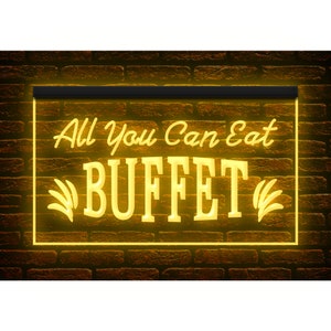110027 All You Can Eat Buffet Restaurant Shop Cafe Display LED-licht neonreclame