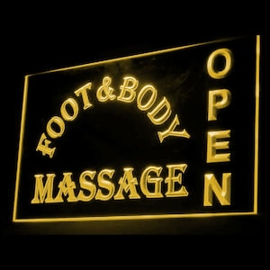160030 Massaggio piedi e corpo Apri salone di bellezza Negozio Decorazioni per la casa Display Luce notturna a LED Insegna al neon
