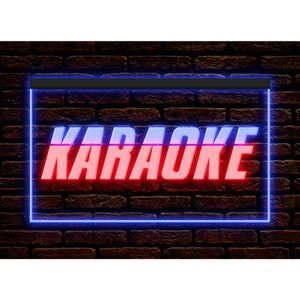 DC140001 Karaoke Pub Bar Lounge Home Decor Wyświetlacz LED Nocne Światło Neon Znak Dwukolorowy