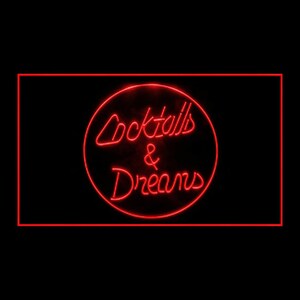 170021 Koktajle i marzenia Klub nocny Margarita Bar Pub Happy Hour Otwarty wyświetlacz dekoracyjny LED Światło nocne Neon