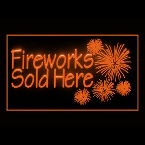 200118 Fireworks Sold Here Shop Store Service Decor Display LED Light Neon Signs