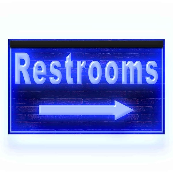 120169 Restrooms Washroom Toilet For Restaurant Cafe Shop Bar Pub Decor Display LED Light Neon Sign