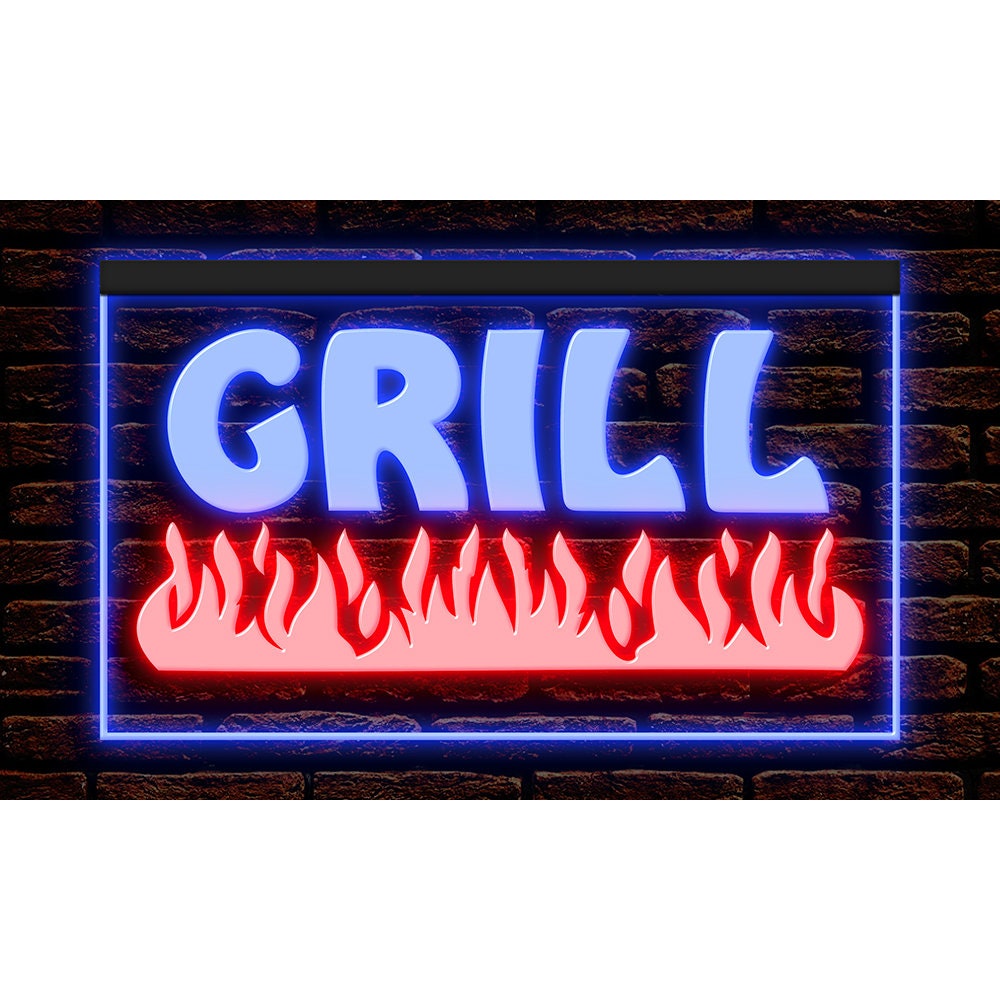 DC110032 Bar Grill Ristorante aperto Negozio Caffetteria Bar Mercato Display LED Luce notturna Insegna al neon Bicolore