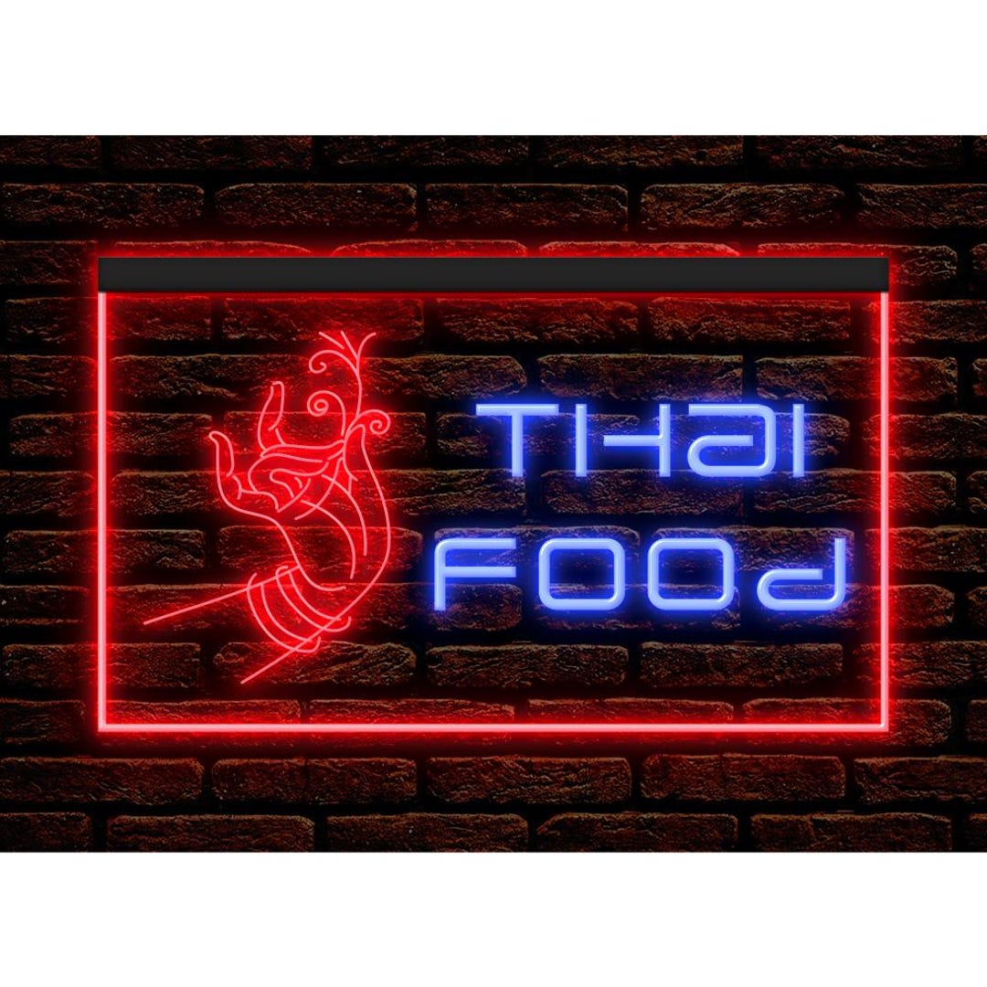 Thai Food Thailand Restaurant Shop Illuminated Decor Display Light