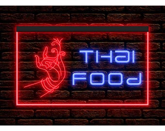 Thai Food Thailand Restaurant Shop Illuminated Decor Display Light